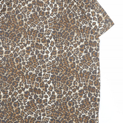 Womens UK Size 12 Very Brown Basic T-Shirt