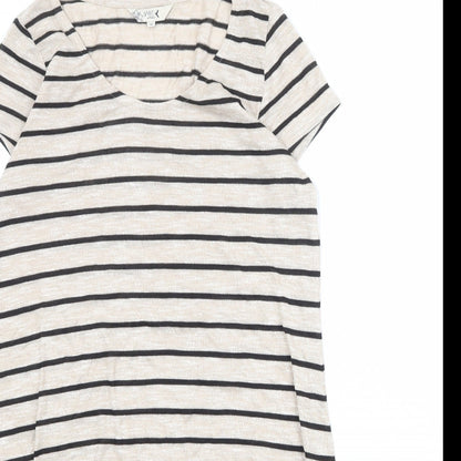 Womens UK Size 12 M&Co Beige Basic T-Shirt