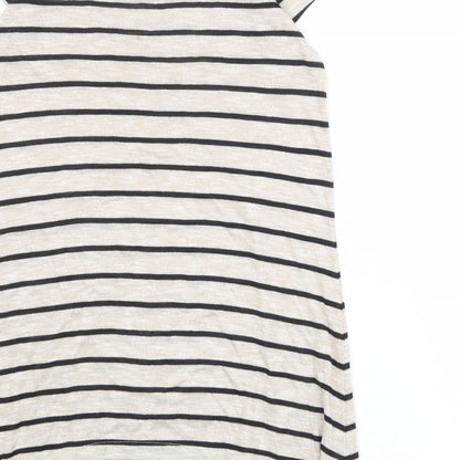 Womens UK Size 12 M&Co Beige Basic T-Shirt