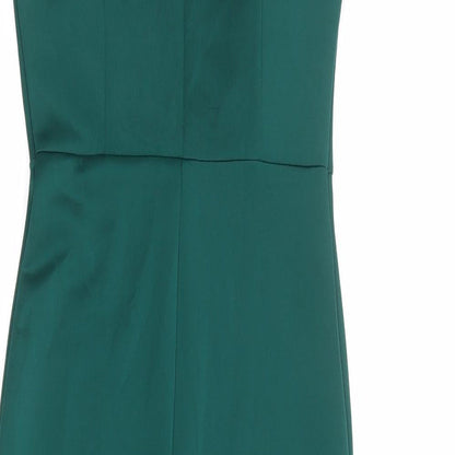 Club L Womens Green Polyester Mermaid Size 6 Round Neck Button