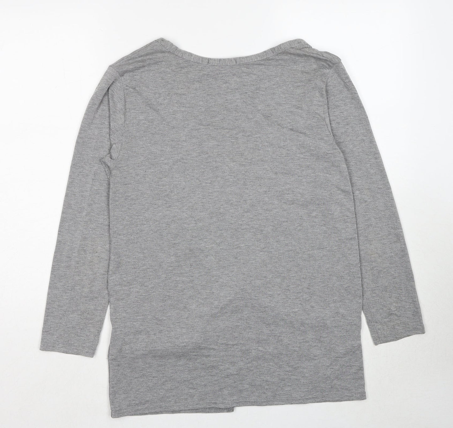 PARISIAN SIGNATURE Womens Grey V-Neck Viscose Cardigan Jumper Size S - Size S/M