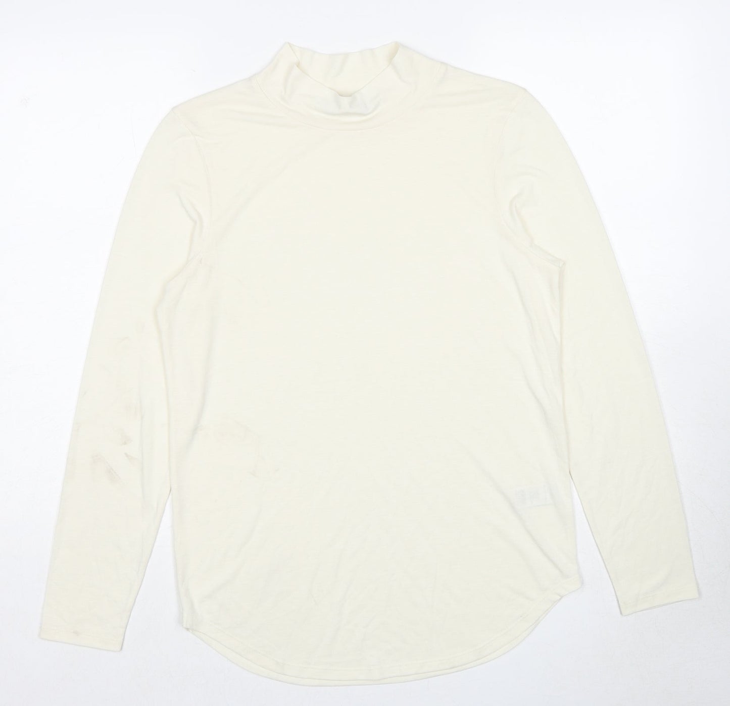 Womens UK Size 12 Marks and Spencer Ivory Basic T-Shirt