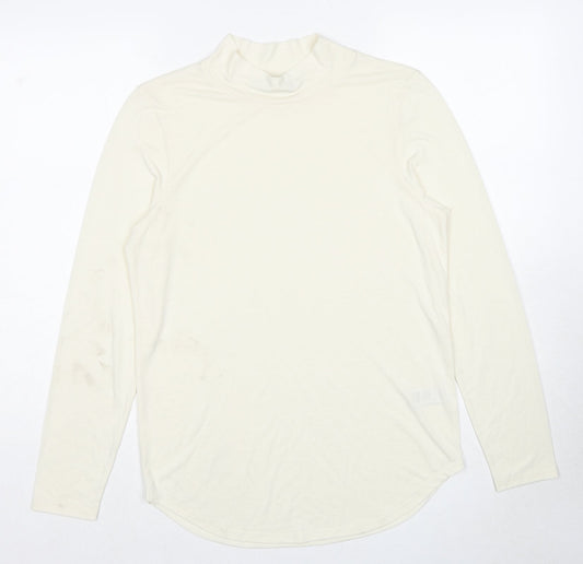 Womens UK Size 12 Marks and Spencer Ivory Basic T-Shirt