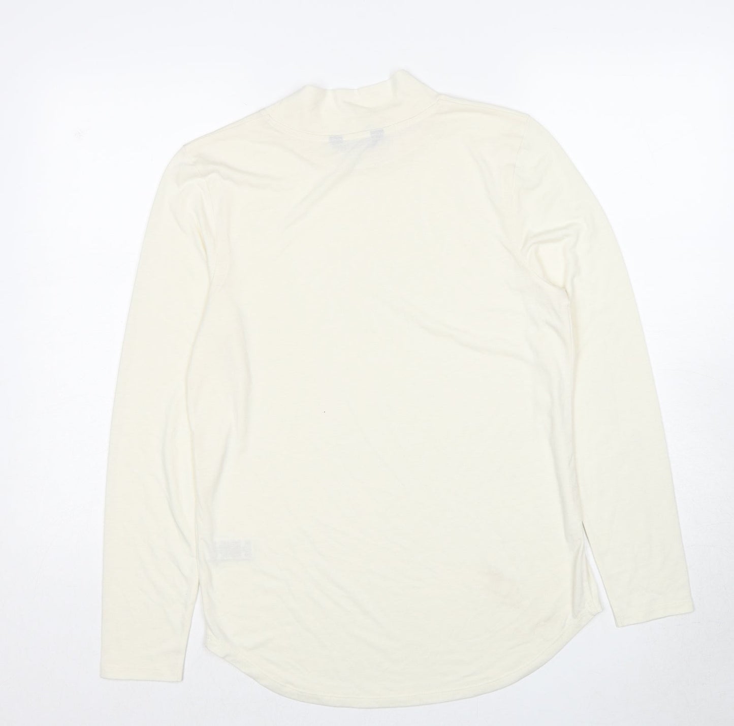 Womens UK Size 12 Marks and Spencer Ivory Basic T-Shirt
