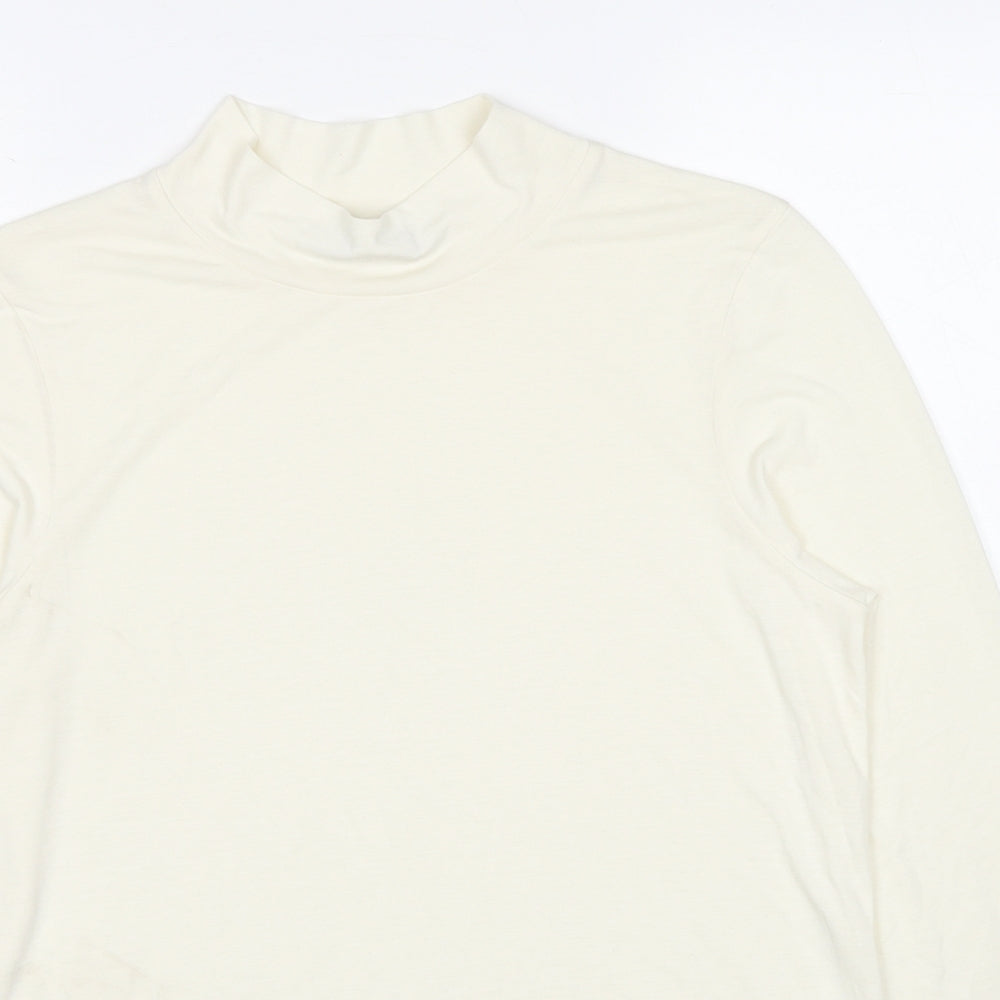 Womens UK Size 12 Marks and Spencer Ivory Basic T-Shirt