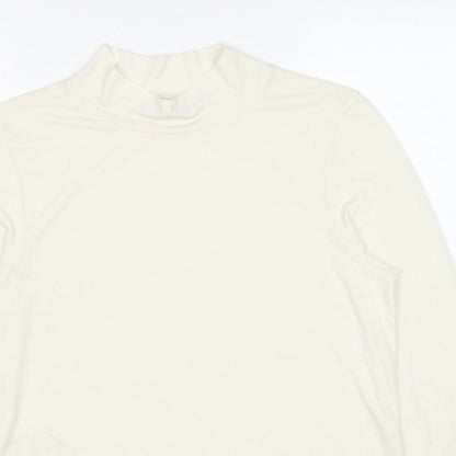 Womens UK Size 12 Marks and Spencer Ivory Basic T-Shirt