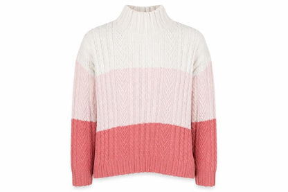 Marks and Spencer Womens Multicoloured High Neck Cotton Pullover Jumper Size M
