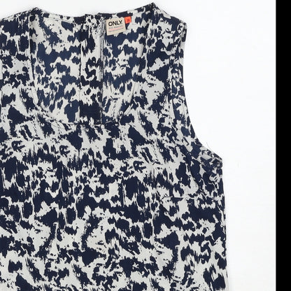 Womens UK Size 10 Only Blue Basic Tank