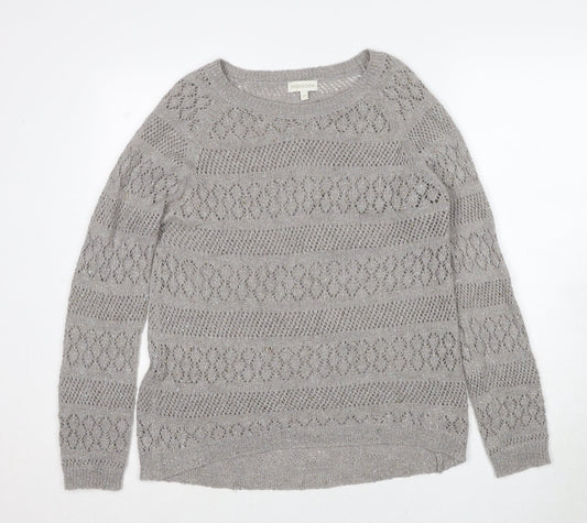 Womens UK Size M Monsoon Grey Pullover Jumper