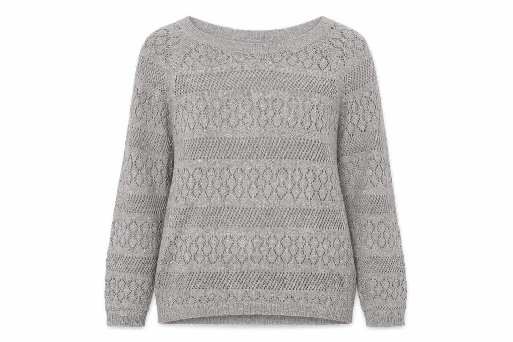 Womens UK Size M Monsoon Grey Pullover Jumper