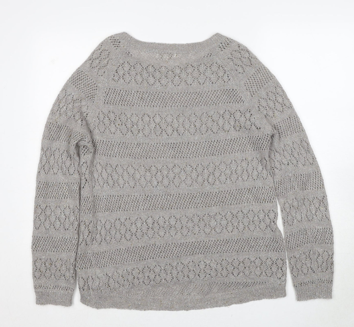 Womens UK Size M Monsoon Grey Pullover Jumper