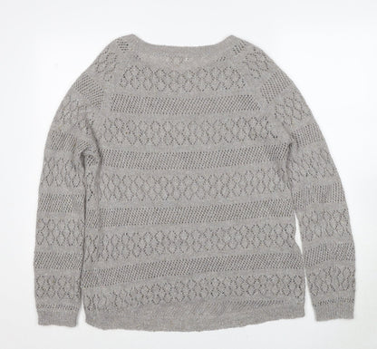 Womens UK Size M Monsoon Grey Pullover Jumper