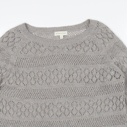 Womens UK Size M Monsoon Grey Pullover Jumper