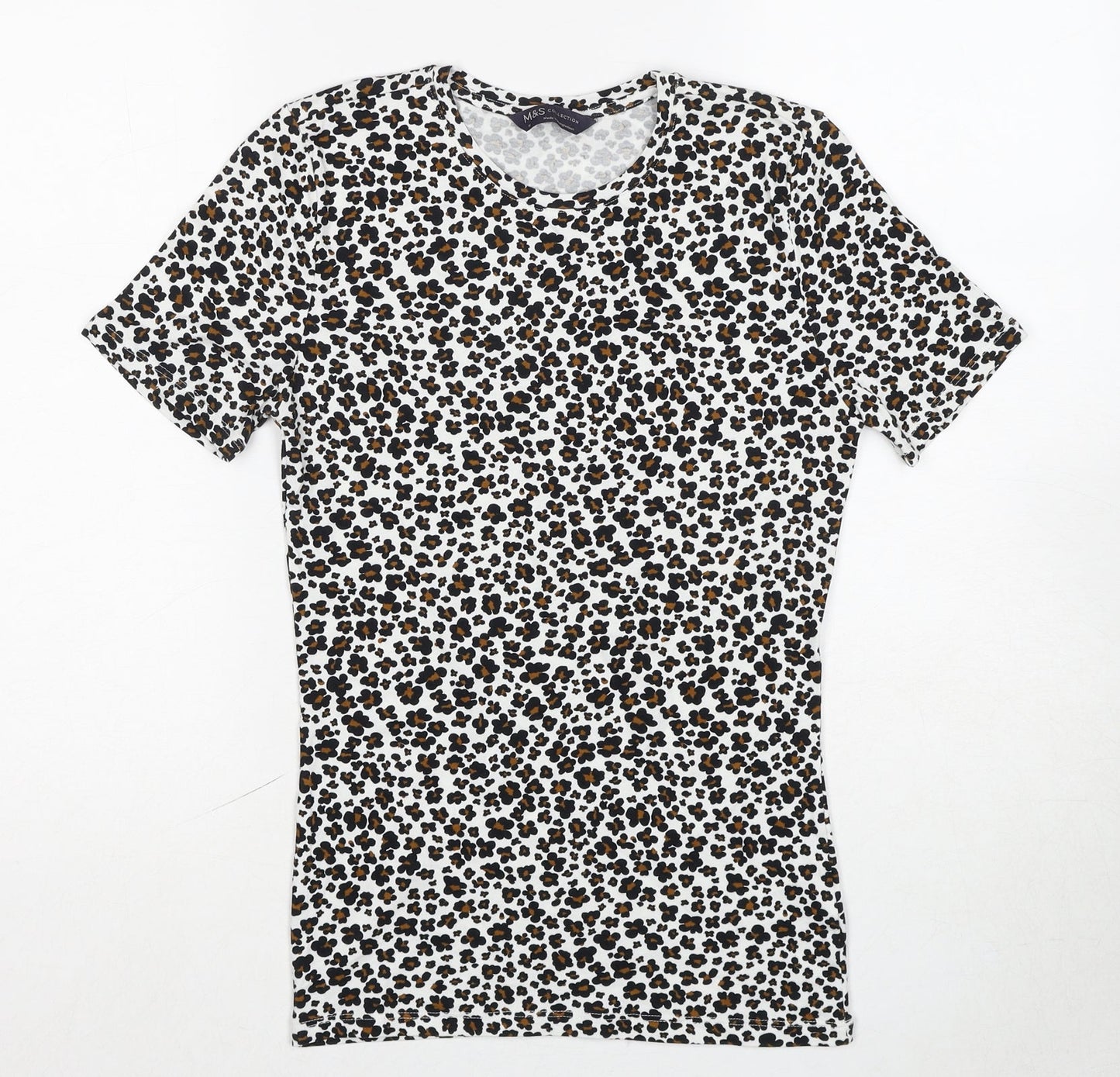 Womens UK Size 6 Marks and Spencer Multicoloured Basic T-Shirt