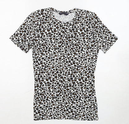 Womens UK Size 6 Marks and Spencer Multicoloured Basic T-Shirt