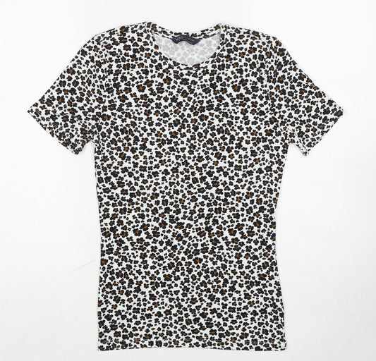 Womens UK Size 6 Marks and Spencer Multicoloured Basic T-Shirt