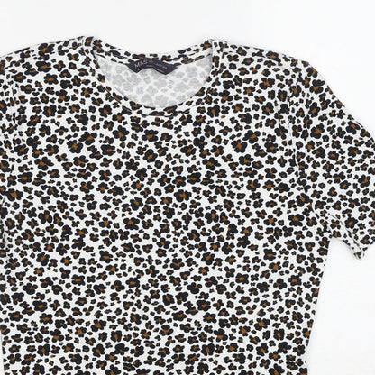 Womens UK Size 6 Marks and Spencer Multicoloured Basic T-Shirt