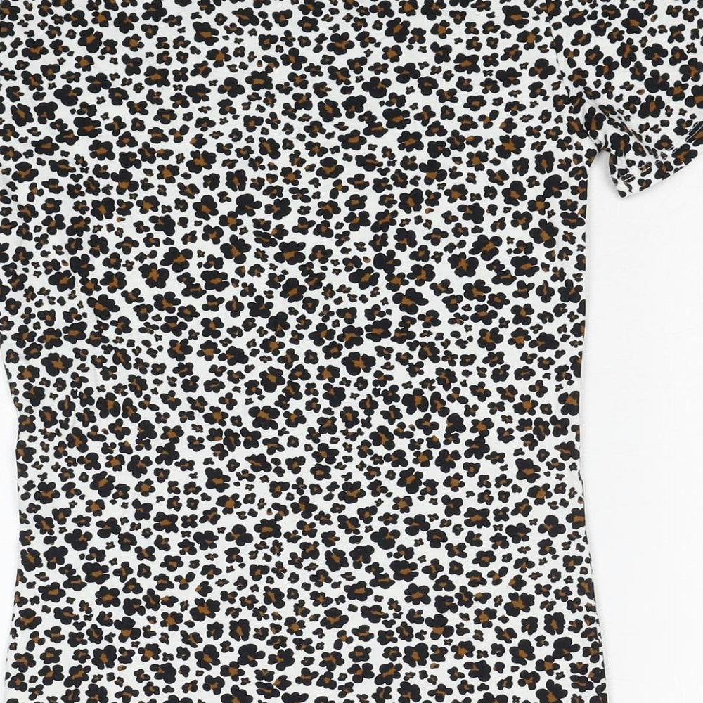 Womens UK Size 6 Marks and Spencer Multicoloured Basic T-Shirt