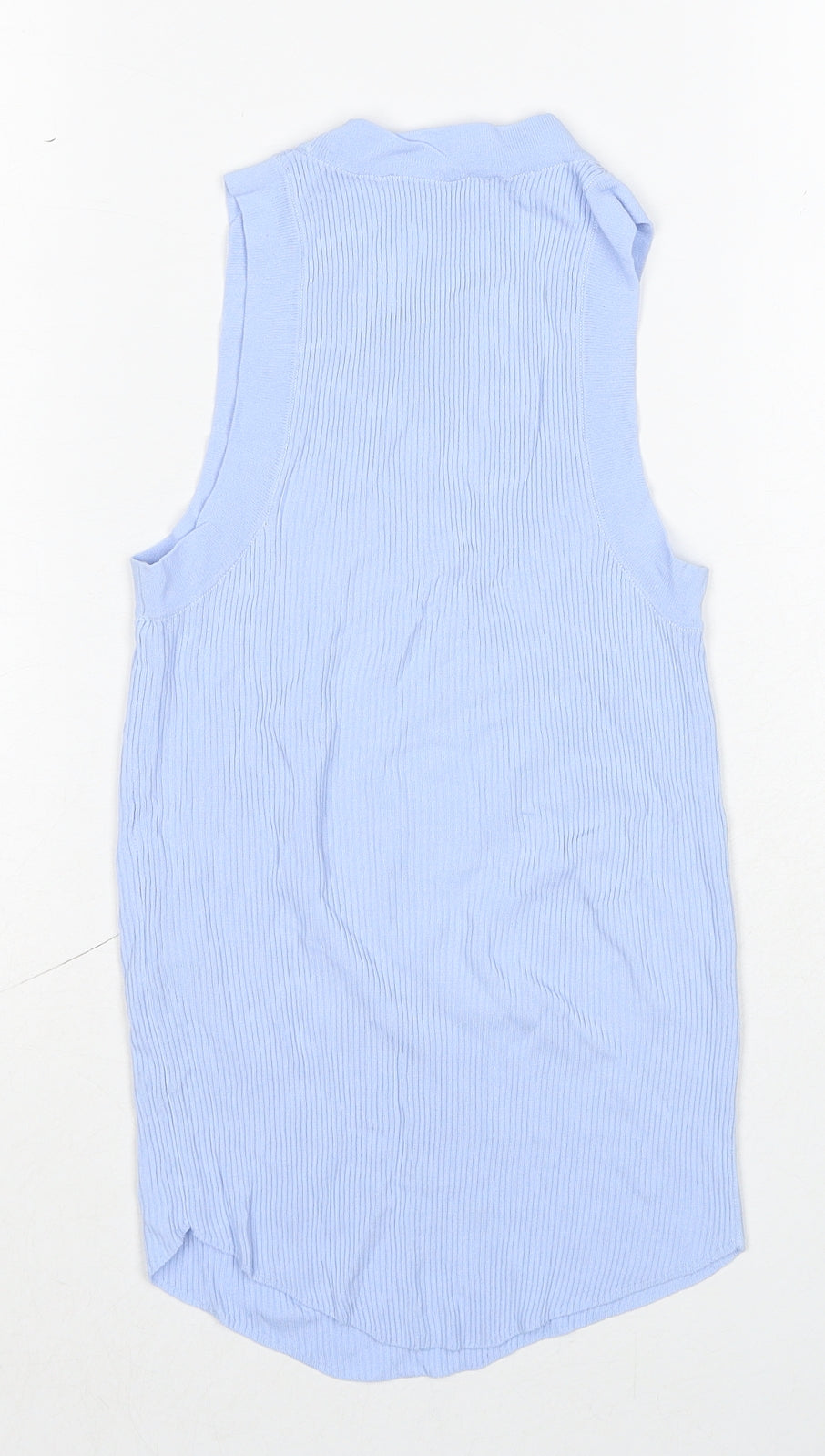 Womens UK Size M Zara Blue Basic Tank