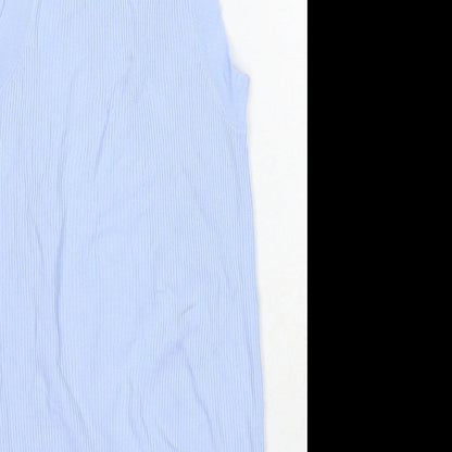Womens UK Size M Zara Blue Basic Tank