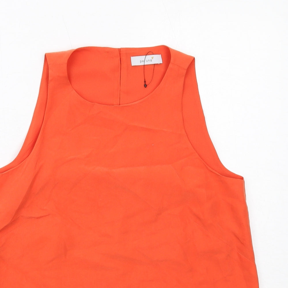 Womens UK Size 8 Per Una Orange Basic Blouse