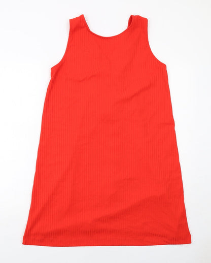 Monki Womens Red Polyester A-Line Size L Round Neck Pullover