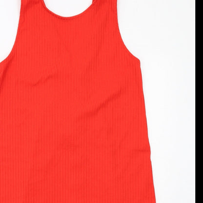 Monki Womens Red Polyester A-Line Size L Round Neck Pullover