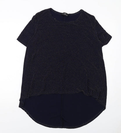 Womens UK Size 16 Club L Blue Basic T-Shirt