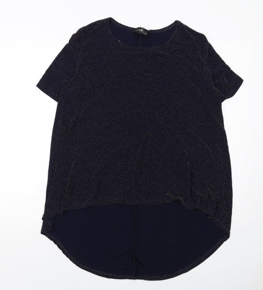 Womens UK Size 16 Club L Blue Basic T-Shirt
