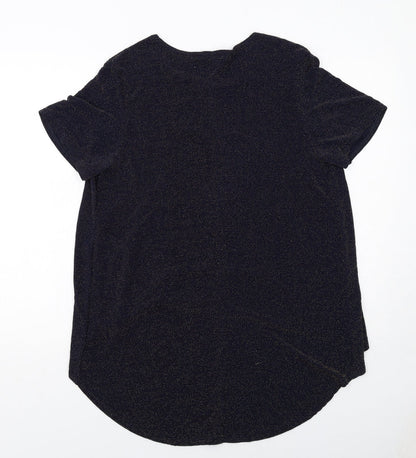 Womens UK Size 16 Club L Blue Basic T-Shirt