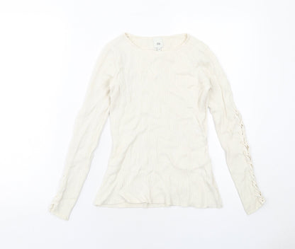 Womens UK Size 10 River Island Ivory Pullover Jumper