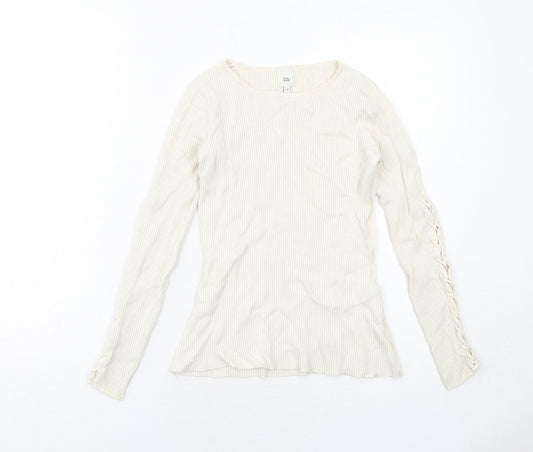 Womens UK Size 10 River Island Ivory Pullover Jumper