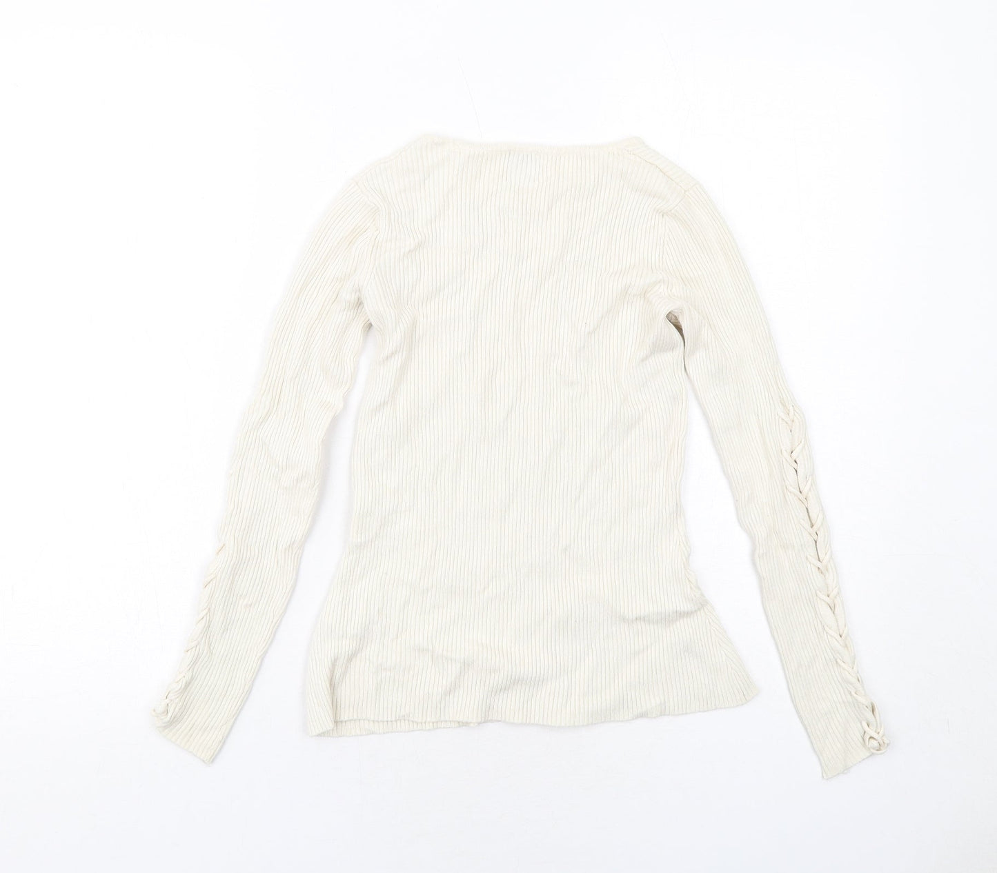 Womens UK Size 10 River Island Ivory Pullover Jumper