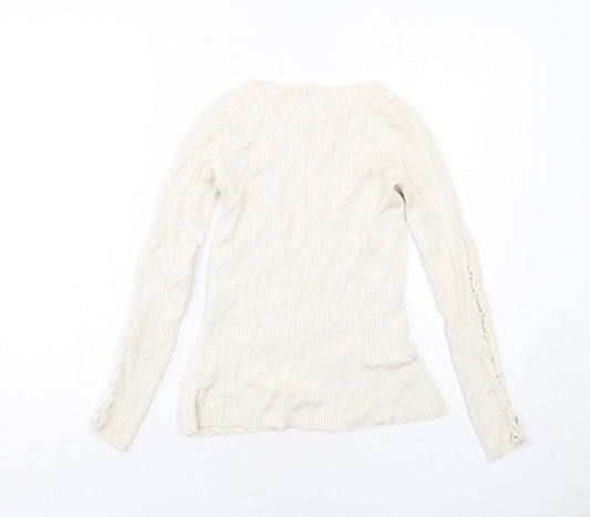 Womens UK Size 10 River Island Ivory Pullover Jumper