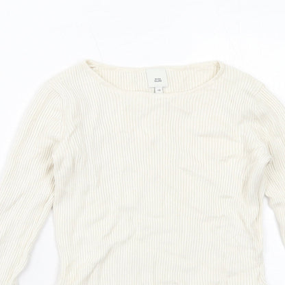 Womens UK Size 10 River Island Ivory Pullover Jumper