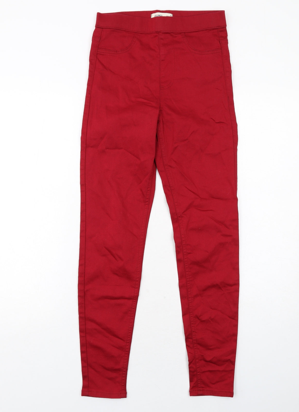 Womens UK Size 6 Marks and Spencer Regular Fit Jegging Red Jeans