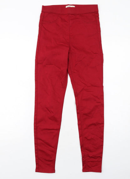 Womens UK Size 6 Marks and Spencer Regular Fit Jegging Red Jeans