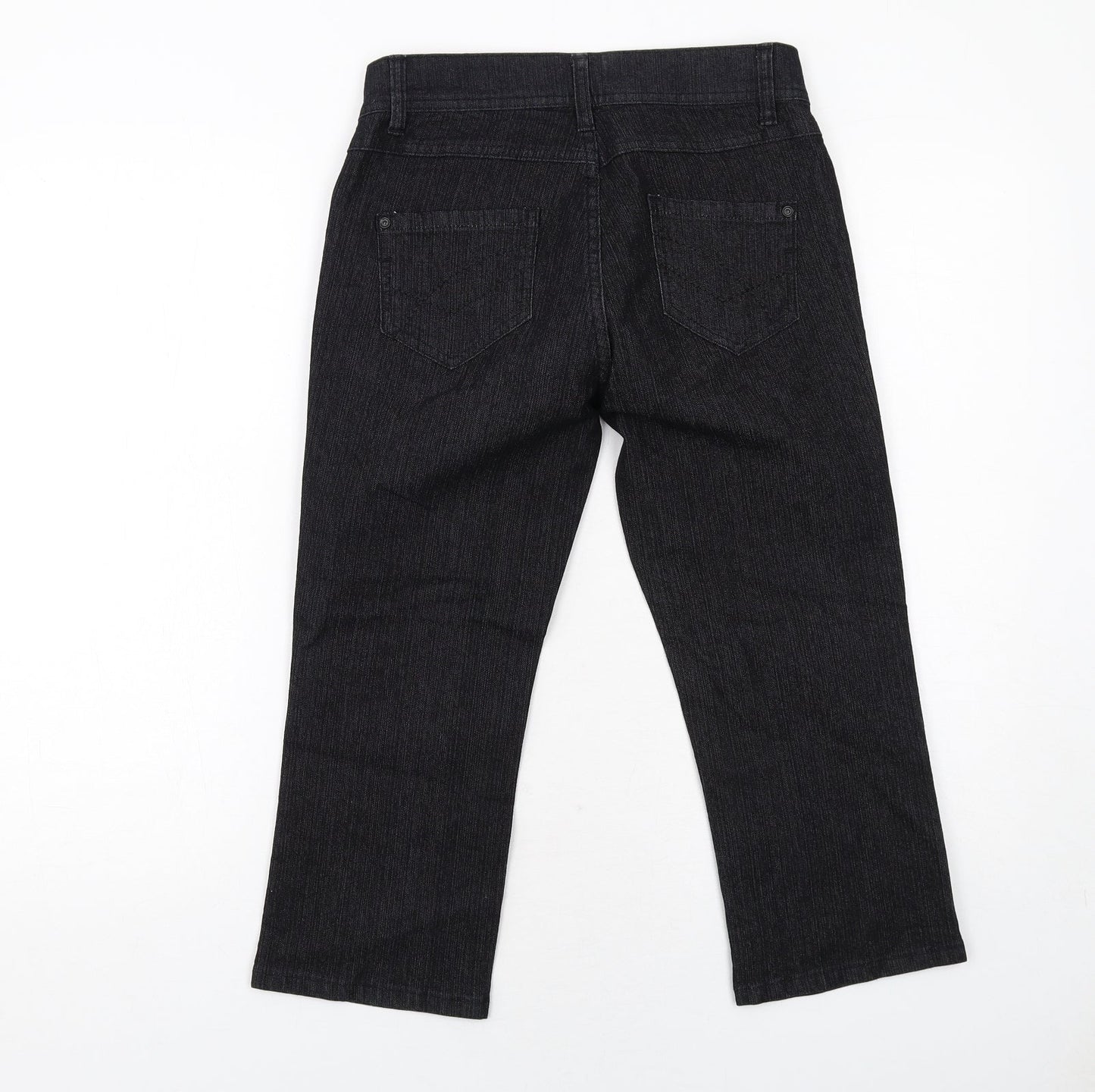 Womens UK Size 8 Marks and Spencer Regular Fit Straight Black Jeans
