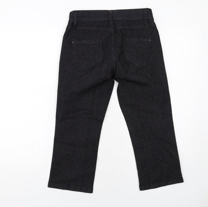 Womens UK Size 8 Marks and Spencer Regular Fit Straight Black Jeans