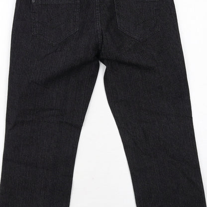 Womens UK Size 8 Marks and Spencer Regular Fit Straight Black Jeans