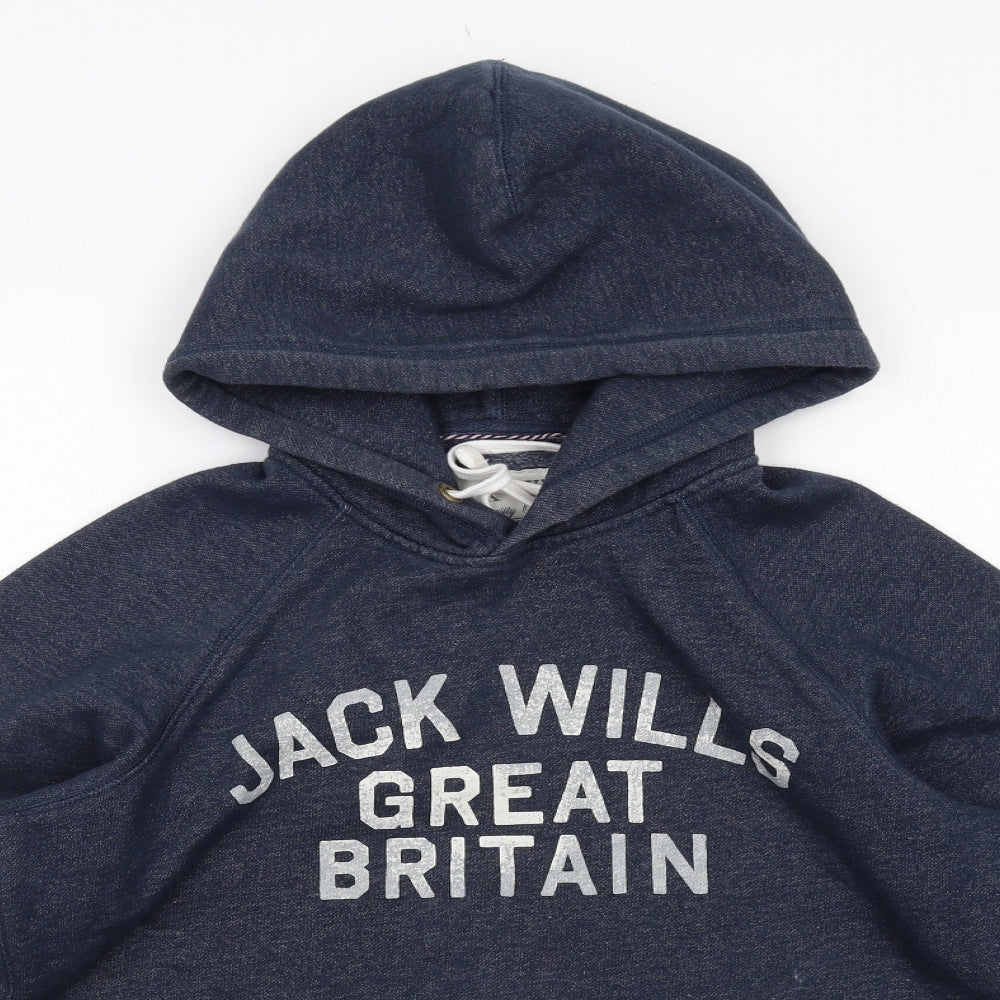 Womens UK Size S Jack Wills Blue Pullover Hoodie