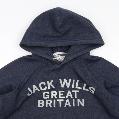 Womens UK Size S Jack Wills Blue Pullover Hoodie