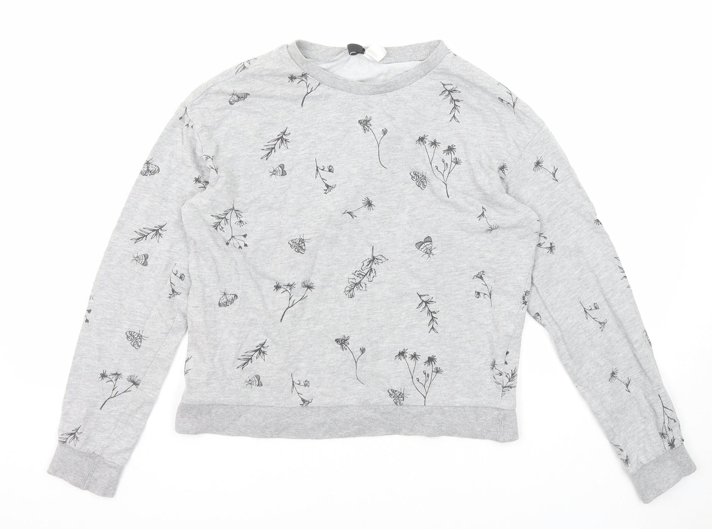 Womens UK Size S Divided by H&M Grey Pullover Sweatshirt