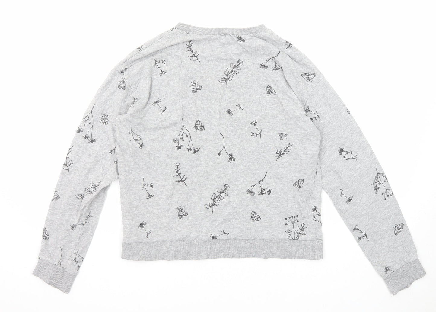 Womens UK Size S Divided by H&M Grey Pullover Sweatshirt