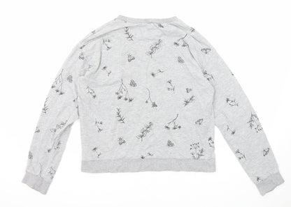 Womens UK Size S Divided by H&M Grey Pullover Sweatshirt