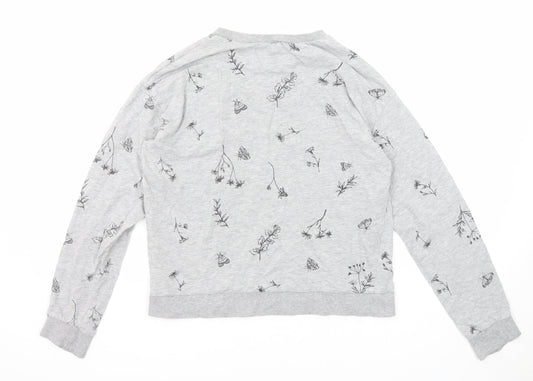 Womens UK Size S Divided by H&M Grey Pullover Sweatshirt
