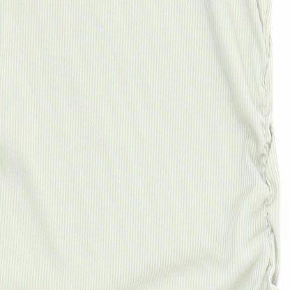 PRETTYLITTLETHING Womens Green Polyester Pencil Dress Size 10 Round Neck Pullover