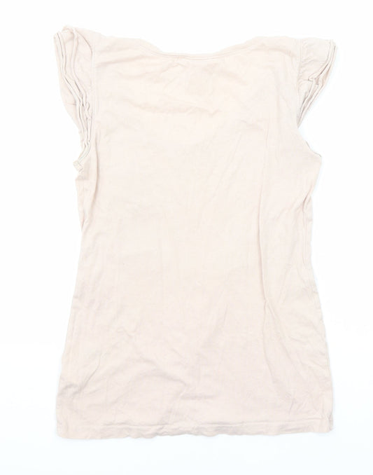 Womens UK Size XS H&M Pink Basic T-Shirt