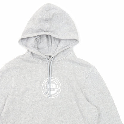 B&C Mens Grey Cotton Pullover Hoodie Size S