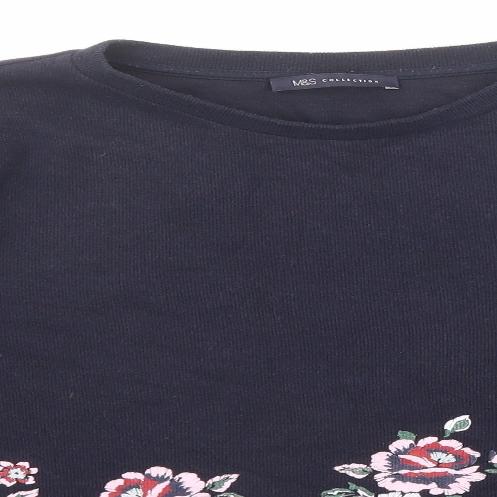 Womens UK Size 14 Marks and Spencer Blue Pullover Jumper